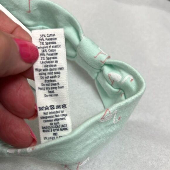 Janie and Jack 100031366 mint flamingo print Headband NWT One Size - Picture 7 of 7